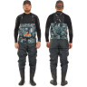 Полукомбинезон забродный NORFIN PILOT CAMO BOOTFOOT р.41-S с сапогами резина 83400-41-S